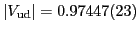 $ \vert V_{\text{ud}}\vert= 0.97447(23)$