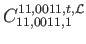 $\displaystyle C_{11,0011,1}^{11,0011,t,\mathcal{L}}$