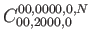 $\displaystyle C_{00,2000,0}^{00,0000,0,N}$