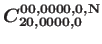 $\displaystyle \bm{C_{20,0000,0}^{00,0000,0,\bf {N}}}$