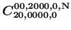 $\bm{C_ {20, 0000, 0}^{00, 2000, 0, \bf {N}}}$