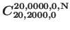 $\bm{C_ {20, 2000, 0}^{20, 0000, 0, \bf {N}}}$