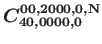 $\bm{C_ {40, 0000, 0}^{00, 2000, 0, \bf {N}}}$