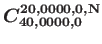 $\bm{C_ {40, 0000, 0}^{20, 0000, 0, \bf {N}}}$