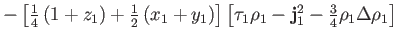 $\textstyle -\left[{\textstyle{\frac{1}{4}}}\left(1+z_1\right)+{\textstyle{\frac...
...[ \tau_1\rho_1-\mathbf j_1^2-{\textstyle{\frac{3}{4}}}\rho_1\Delta\rho_1\right]$