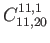 $\displaystyle C_{11,20}^{11,1}$