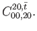 $\displaystyle C_{00,20}^{20,\bar{t}}.$