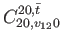 $\displaystyle C_{20,v_{12}0}^{20,\bar{t}}$