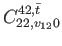 $\displaystyle C_{22,v_{12}0}^{42,\bar{t}}$