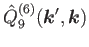 $\displaystyle \hat{Q}^{(6)}_9 (\bm{k}',\bm{k})$