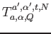 $\displaystyle T^{a',\alpha', t,N}_{a,\alpha,Q}$