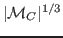 $\vert\mathcal{M}_C\vert^{1/3}$