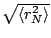 $ \sqrt{\langle r_N^2\rangle}$