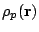 $ \rho_p({\mathbf r})$