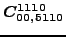 $\displaystyle \bm{C_{00,5110}^{1110}}$