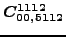 $\displaystyle \bm{C_{00,5112}^{1112}}$