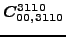 $\displaystyle \bm{C_{00,3110}^{3110}}$