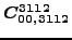 $\displaystyle \bm{C_{00,3112}^{3112}}$