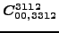 $\displaystyle \bm{C_{00,3312}^{3112}}$