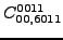 $\displaystyle {}{C_{00,6011}^{0011}}$