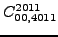 $\displaystyle {}{C_{00,4011}^{2011}}$