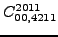 $\displaystyle {}{C_{00,4211}^{2011}}$