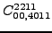 $\displaystyle {}{C_{00,4011}^{2211}}$