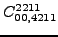 $\displaystyle {}{C_{00,4211}^{2211}}$