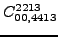 $\displaystyle {}{C_{00,4413}^{2213}}$