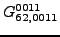 $\displaystyle {}{G_{62,0011}^{0011}}$