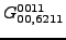 $\displaystyle {}{G_{00,6211}^{0011}}$