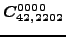 $\displaystyle \bm{C_{42,2202}^{0000}}$