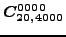 $\displaystyle \bm{C_{20,4000}^{0000}}$