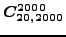 $\displaystyle \bm{C_{20,2000}^{2000}}$