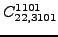 $\displaystyle {}{C_{22,3101}^{1101}}$