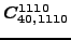 $\displaystyle \bm{C_{40,1110}^{1110}}$