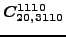 $\displaystyle \bm{C_{20,3110}^{1110}}$