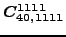 $\displaystyle \bm{C_{40,1111}^{1111}}$