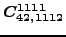 $\displaystyle \bm{C_{42,1112}^{1111}}$