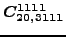 $\displaystyle \bm{C_{20,3111}^{1111}}$