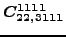 $\displaystyle \bm{C_{22,3111}^{1111}}$