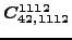 $\displaystyle \bm{C_{42,1112}^{1112}}$