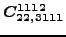 $\displaystyle \bm{C_{22,3111}^{1112}}$