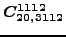 $\displaystyle \bm{C_{20,3112}^{1112}}$