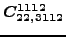 $\displaystyle \bm{C_{22,3112}^{1112}}$