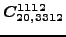 $\displaystyle \bm{C_{20,3312}^{1112}}$