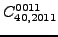 $\displaystyle {}{C_{40,2011}^{0011}}$