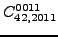 $\displaystyle {}{C_{42,2011}^{0011}}$