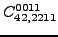 $\displaystyle {}{C_{42,2211}^{0011}}$