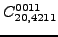 $\displaystyle {}{C_{20,4211}^{0011}}$